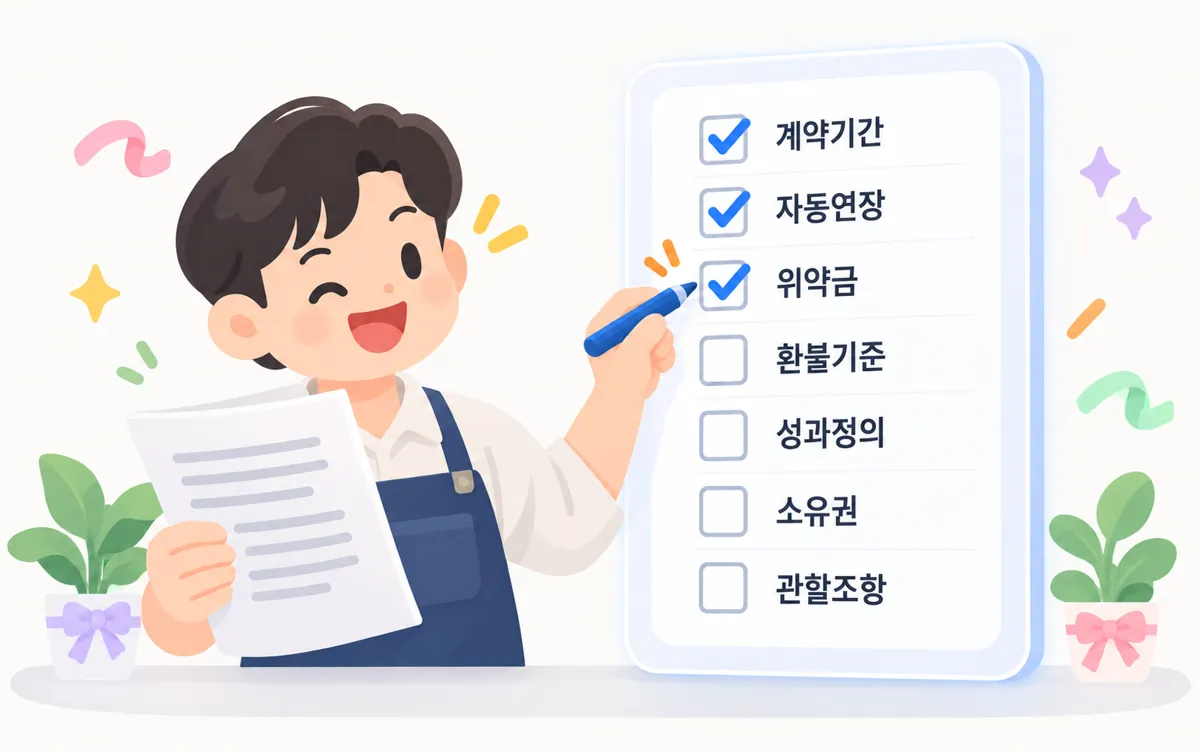 계약서 조항별로 확인할 질문 체크리스트