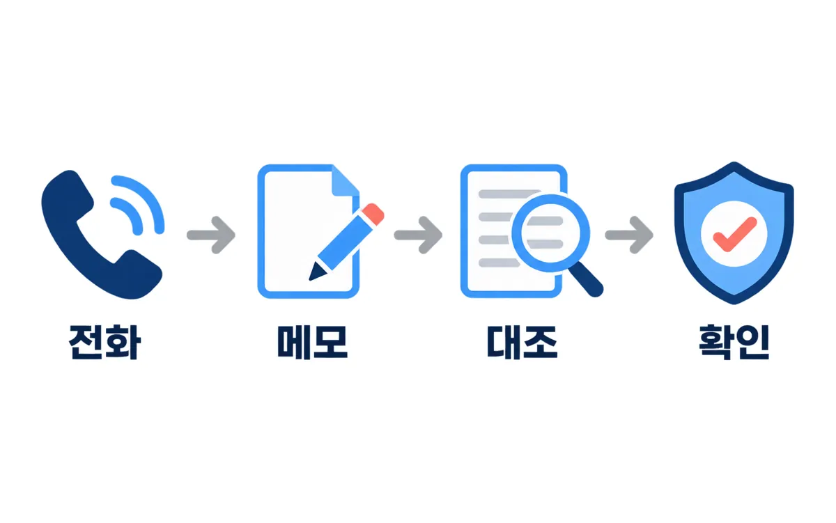 전화 안내가 네이버 공식인지 확인하는 순서